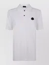 Moncler Polo Shirt With Short Sleeves And Collar In White