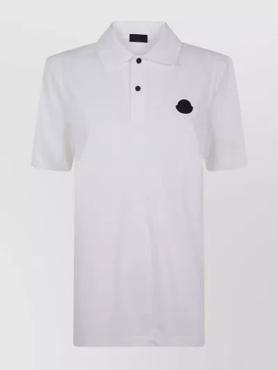 MONCLER POLO SHIRT WITH SHORT SLEEVES AND COLLAR