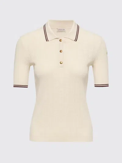 Moncler Polo Shirt Woman  In Neutral