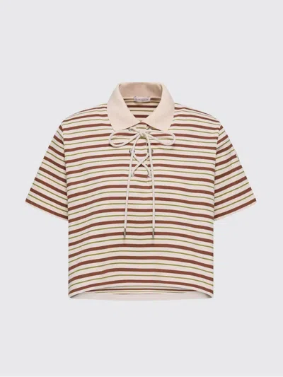 Moncler Polo Shirt Woman  In Neutral