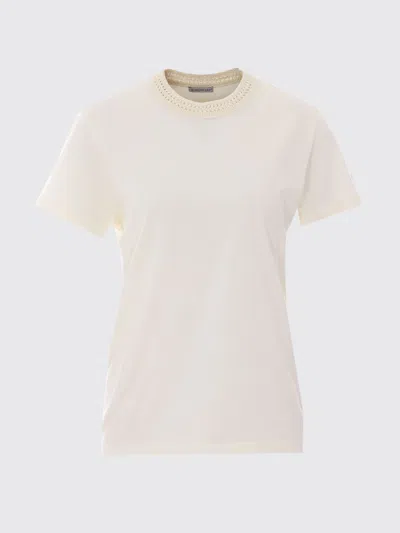 Moncler Polo Shirt Woman In White