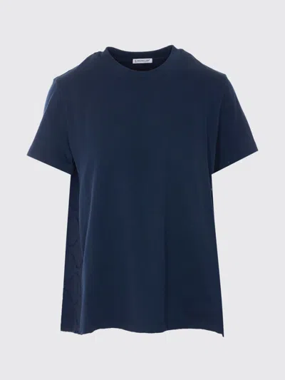 Moncler Polo Shirt Woman In Blue