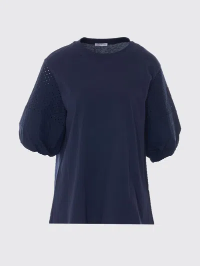 Moncler Polo Shirt Woman In Blue