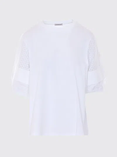 Moncler Polo Shirt Woman In White