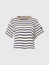 Moncler Cotton T-shirt With Striped Pattern In White