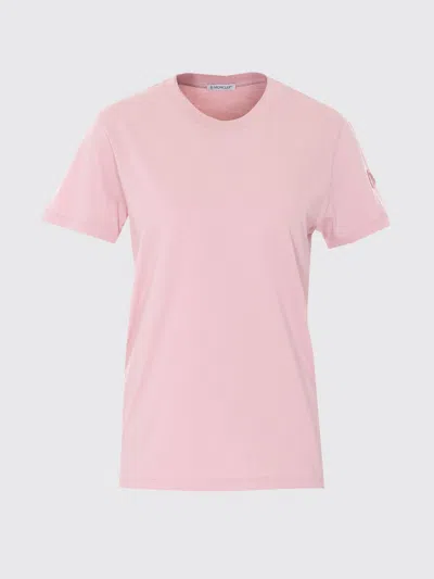 Moncler Polo Shirt Woman In Pink