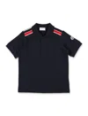 Moncler Polo En Piqué De Coton In Navy