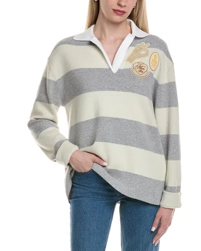 Moncler Polo Sweater In Gray