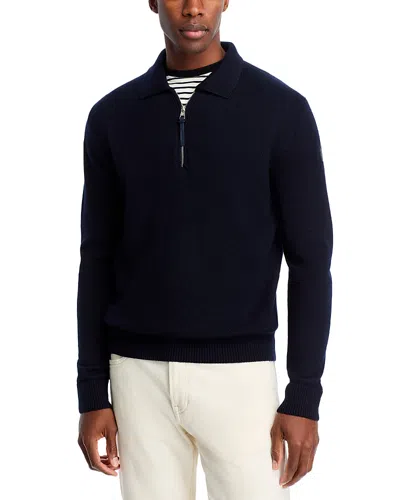 Moncler Polo Sweater In Navy