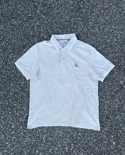 Pre-owned Moncler Polo Tee T Shirt Milk Grey