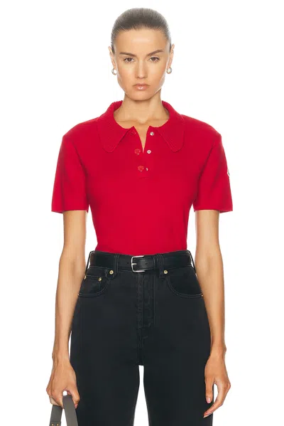 Moncler Polo Top In Red