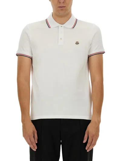 MONCLER POLO WITH LOGO PATCH