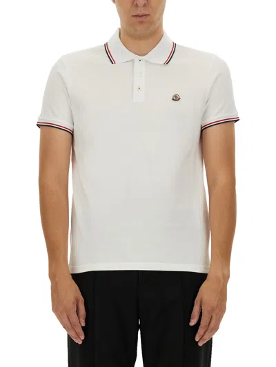 MONCLER POLO WITH LOGO PATCH