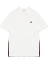 Moncler Poloshirt Mit Logo-patch In Weiss