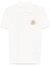 Moncler Year Of The Snake-patch Cotton Polo Shirt In White