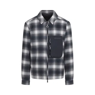 Moncler Polyamide Cornisello Shirt Jacket Outerwear In Black