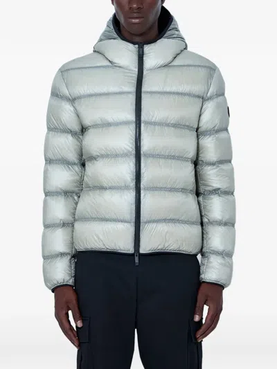 Moncler Polyamide Hooded Puffer Jacket In Animal Print