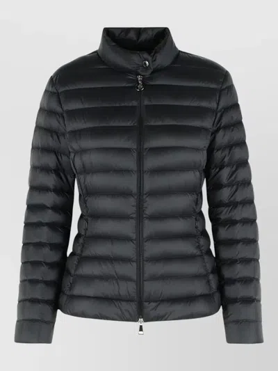 Moncler Polyamide Igelle Jacket High Collar Quilted In Black