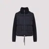 Moncler Navy Blue Padded Wool Zip-up Cardigan