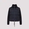 Moncler Black Paneled Down Jacket In Black