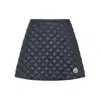 Moncler Navy Blue Diamond-quilted Mini Skirt