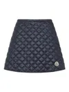Moncler Technical Fabric Mini-skirt In Blue