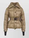 Moncler Polyamide Padded Jacket Adjustable Belt In Brown