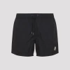 Moncler Logo Patch Detail Elastic Waist Swim Shorts In Black