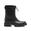 Moncler Women Kickstream Rubber Boots In Black