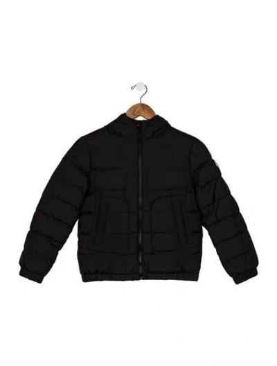Pre-owned Moncler Kids' Polyester Down Jacket In Black
