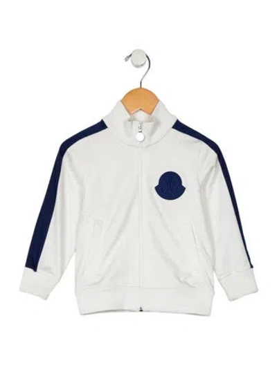 Pre-owned Moncler Babies' Polyester Full Zip Jacket In White