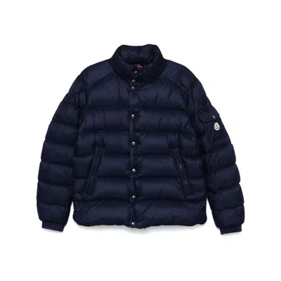 Moncler Polyester Rubber Jackets In Blue