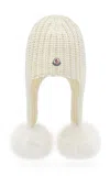 Moncler Pom-detailed Knit Hat In White