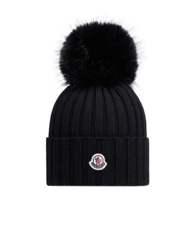MONCLER MONCLER POM POM EMBELLISHED BEANIE