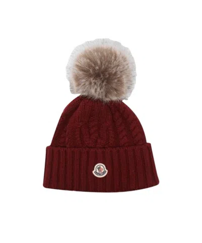Moncler Pom-pom Hat In Brown