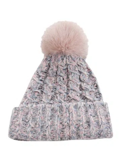 Pre-owned Moncler Pom Pom Winter Hat In Pink