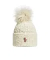 Moncler Pompom Beanie In White