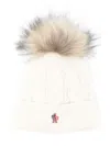 Moncler Pompom-detail Beanie Hat In White