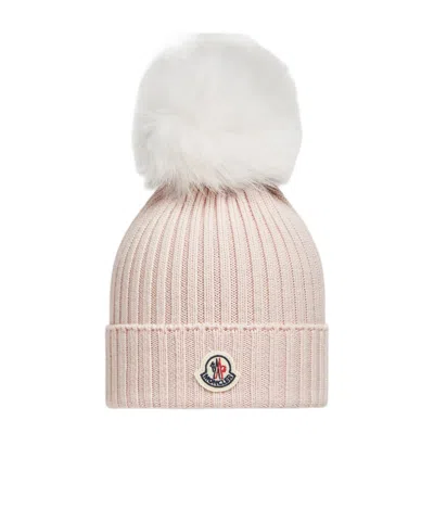 Moncler Pompom Hat In Nude