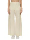 Moncler Women Poplin Pants In White