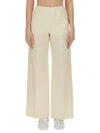 Moncler Women Poplin Pants In White