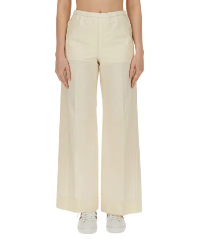Moncler Poplin Trousers In Sand