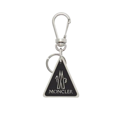 Moncler Porte-clés À Logo En Cuir In Black