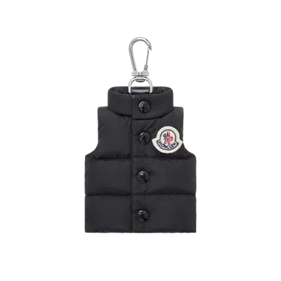 Moncler Down Gilet Shape Key Ring, Men, Black, Size: One Size