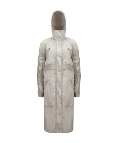 Moncler Potet Drawstring-waist Coat In Light Gray