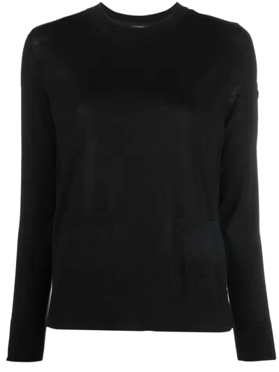 Moncler Pouch Pocket Jumper In Black