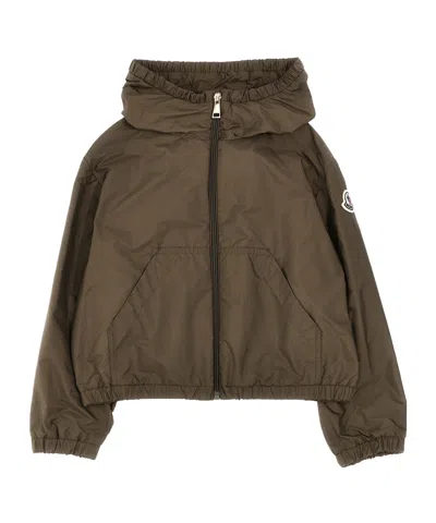 Moncler Prague Hooded Jacket In Brown