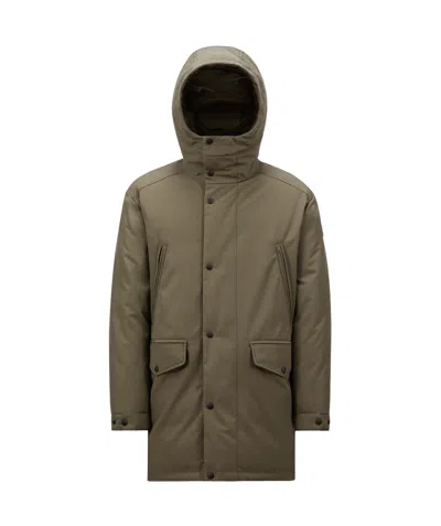 Moncler Doudoune Longue Réversible Prefouns À Capuche In Vert