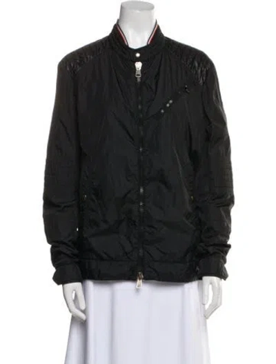 Pre-owned Moncler Premont Nylon Bomber Jacket In Black