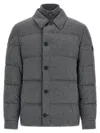 Moncler Pres Cashmere Blend Down Shirt Jacket In Multi